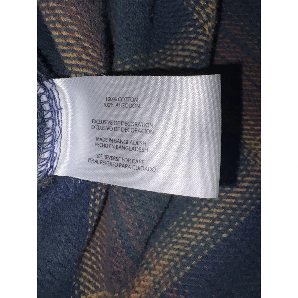 Orvis Heavy Flannel Men's Medium Plaid Shacket Pockets Shirt Jacket - Picture 6 of 12